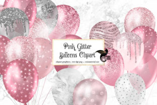 Download Pink Glitter Balloons Clipart - Glitter balloons Collection