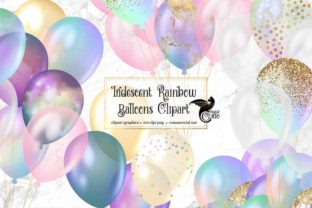 Download Iridescent Rainbow Balloons Clipart - Rainbow balloons Collection