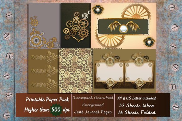 Download Victorian Steampunk Gears Junk Journals - Junk journal Collection