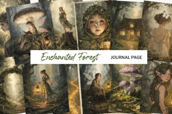 Download Enchanted Forest Fairy Junk Journal Page - Junk journal Collection